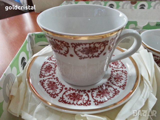 Стар български порцелан сервиз за кафе , снимка 2 - Антикварни и старинни предмети - 40957826