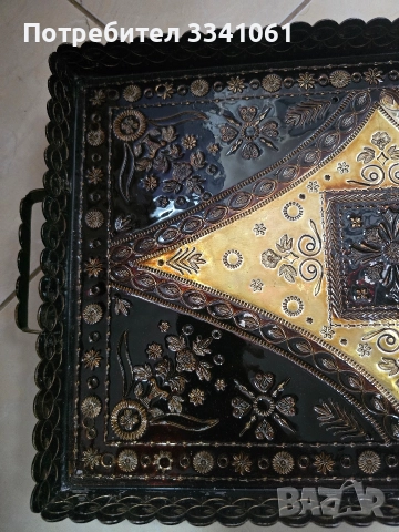 Стар поднос за сервиране, снимка 2 - Други ценни предмети - 52899750