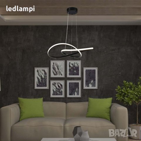 LED Полилей 20W Черен Топло Бяла Светлина, снимка 7 - Полилеи - 41395097