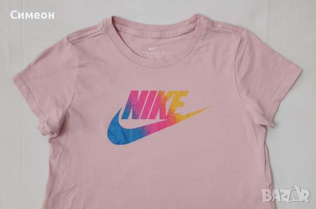 Nike Sportswear Logo Cropped Tee оригинална тениска ръст 137-146см, снимка 2 - Детски тениски и потници - 41803566