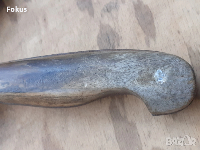 Стар български хайдушки нож с рогови чирени кожена кания, снимка 2 - Антикварни и старинни предмети - 53268373