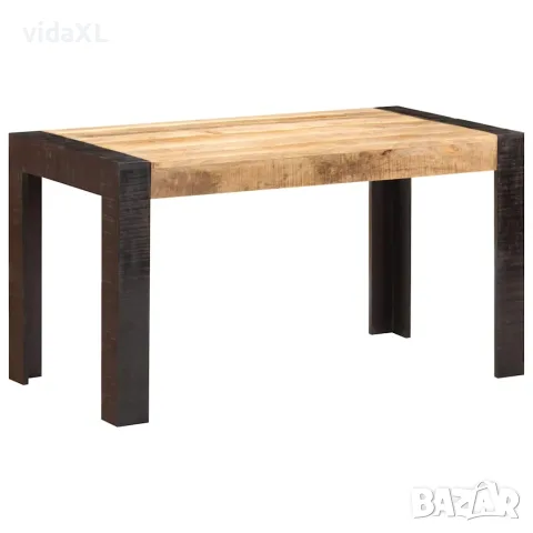 vidaXL Трапезна маса, 140x70x76 cм, грубо мангово дърво масив, снимка 6 - Маси - 56146612