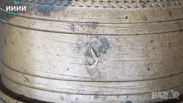 Бронзова мелница мелничка с тугра, снимка 3 - Антикварни и старинни предмети - 51882441