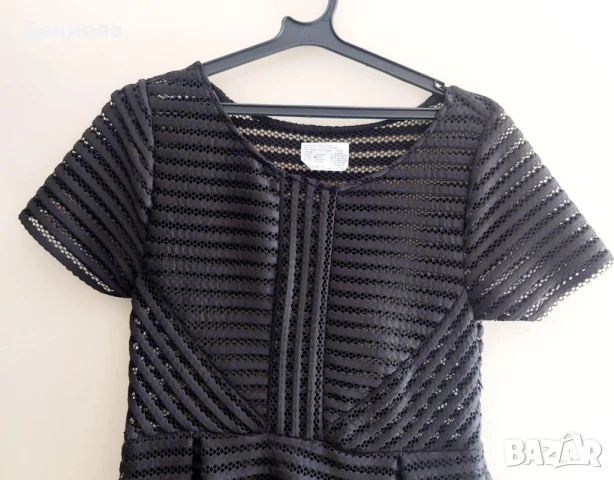 Черна рокля от дантела., снимка 3 - Рокли - 51240419