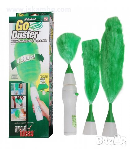 ЧЕТКА ЗА ПРАХ GO DUSTER С 3 СМЕНЯЕМИ ПРИСТАВКИ - код 0349