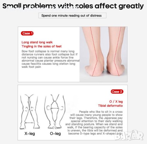 Ортопедични Стелки Дюстабан Плоскостъпие Паднал Свод Плоско Стъпало Плантарен Фасциит O/X Крака X/О, снимка 8 - Ортопедични стелки - 41263139