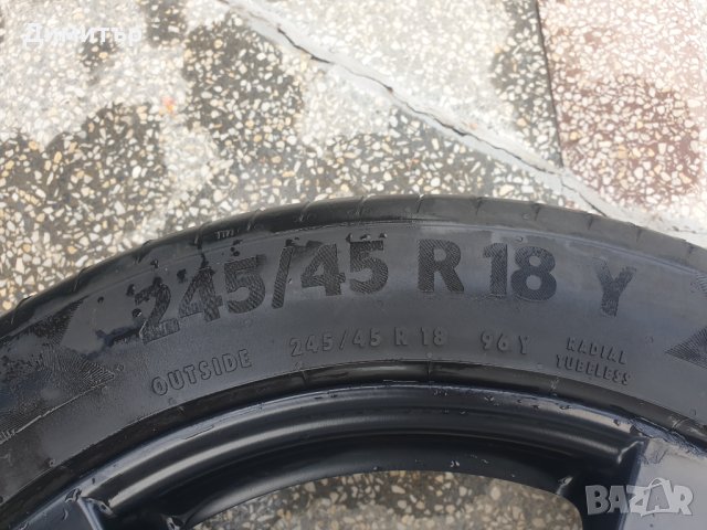 4 броя джанти Dezent 8Jx18H2 5х112,ЕТ 35 с гуми CONTINENTAL Premium Contact 6 245/45 R18 96Y., снимка 11 - Гуми и джанти - 41625643