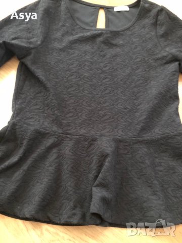 Черна блуза  тип риза , снимка 4 - Ризи - 40934718