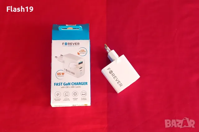 Зарядно Forever Fast GaN Charger 65W (виж описанието)