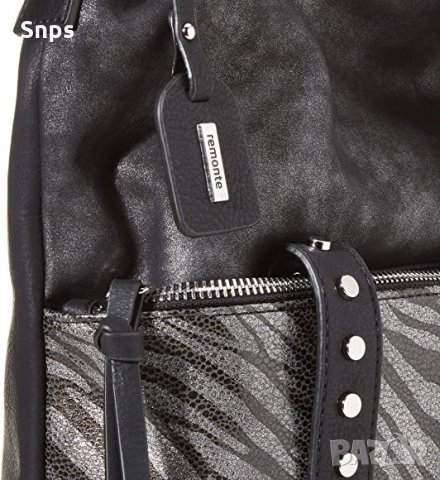 Дамска чанта за през рамо Remonte черна (черна/гранит), снимка 5 - Чанти - 34597944