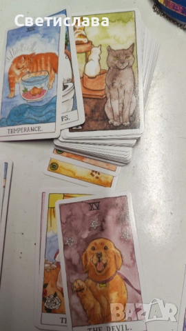Карти Таро с котки, снимка 4 - Карти за игра - 53097523