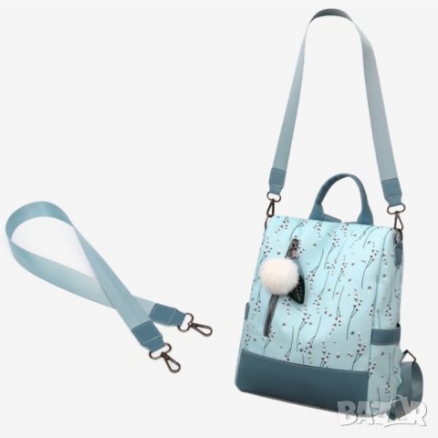 Дамска чанта-раница Spring Blue, снимка 4 - Раници - 40298688