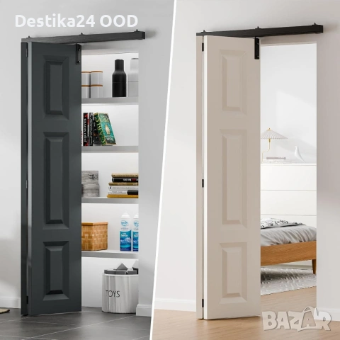 40" Бокс релса механизъм за плъзгаща сгъваема врата комплект, снимка 6 - Други - 53377719