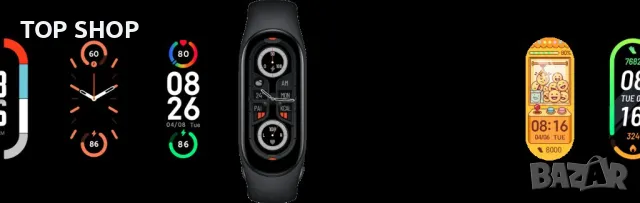 Смарт гривнa XIAOMI MI BAND 7 BLACK 1.62 ", ПУЛСОМЕР, снимка 11 - Смарт часовници - 48780225