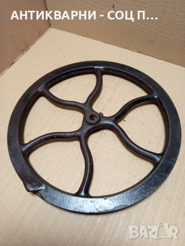 Старо Метално Колело От Стара Шевна Машина., снимка 4 - Антикварни и старинни предмети - 51610320
