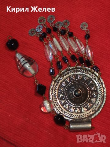 ПОСРЕБРЕН ЕТНО АРТ МЕДАЛЬОН с КРАСИВИ ВИСУЛКИ и ОРНАМЕНТИКА 19581, снимка 10 - Колиета, медальони, синджири - 33792363