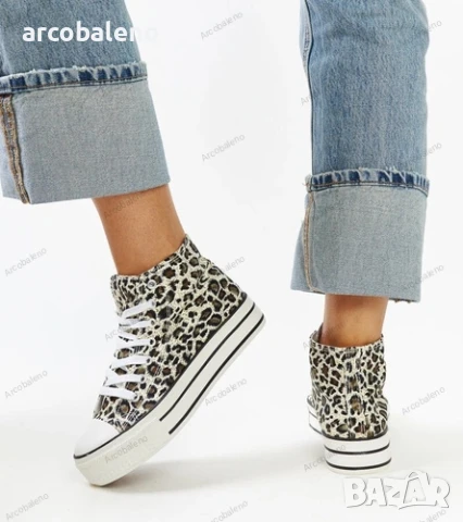 Дамски високи кецове с дебела подметка Bagy, 6цвята , снимка 3 - Кецове - 51172192