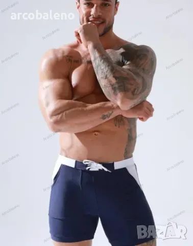 Мъжки модни бански панталони, 3цвята , снимка 2 - Бански - 41450402