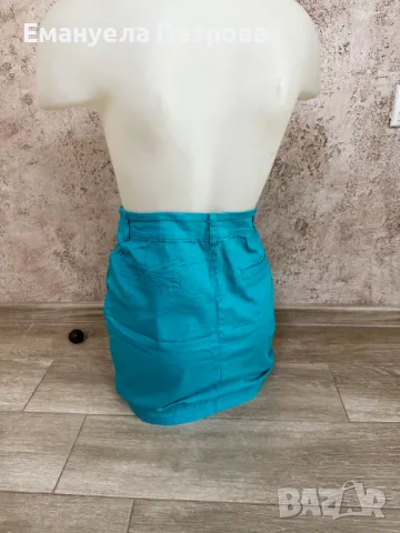 Дамска ежедневна спортно-елегантна пола - тюркоаз FLORA, снимка 8 - Поли - 48065409