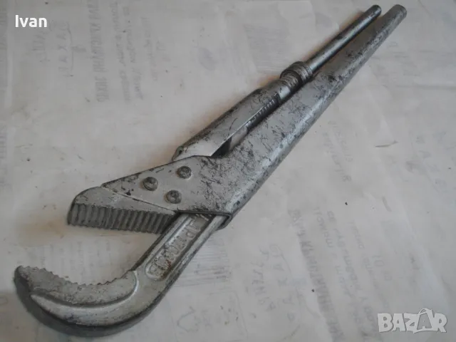 БЪЛГАРСКИ СОЦ ВОДОПРОВОДЕН КЛЮЧ ШАРНИРЕН 2" ЦОЛА 55см/захват 70мм ОТЛИЧЕН, снимка 10 - Други инструменти - 48228676