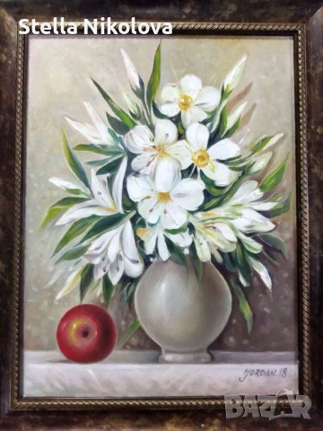 Натюрморт,40/50, маслени бои, рамкирана