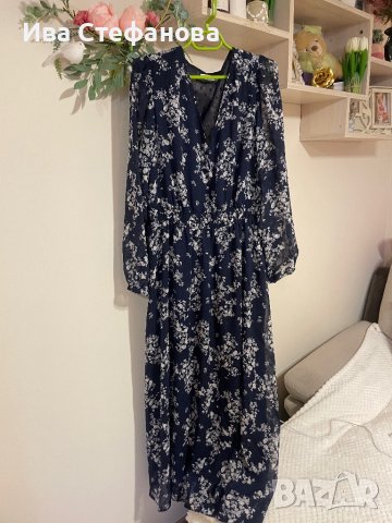 Разкошна феерична нова дълга елегантна романтична рокля Reaerved флорален нежен принт цветя , снимка 12 - Рокли - 42455741
