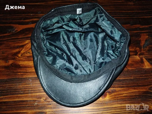 Кожена шапка с козирка , снимка 4 - Шапки - 47650435