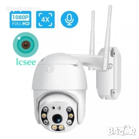 X03P iCSee въртяща WiFi камера 12MP UHD, нощно виждане, IP66 водоустойчивост, снимка 2 - IP камери - 55969631