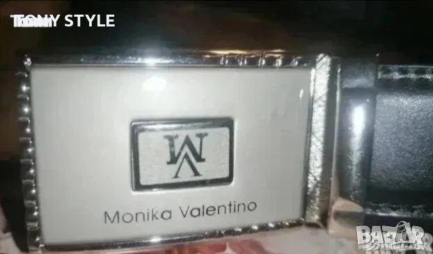 MONIKA VALENTINO Оригинал Италиански Дамски Автоматичен Колан от Естествена Кожа Нов 120см, снимка 8 - Колани - 51644601