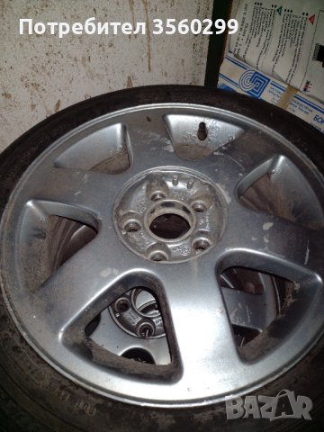 Джанти с гуми 5/100 15цола 200лв + подарък пета гума летни