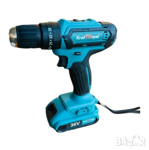 Винтоверт -36 V, 8.00 AH LI-ION, 52NM, 13MM нов акумулаторен винтоверт, снимка 6 - Винтоверти - 43982696