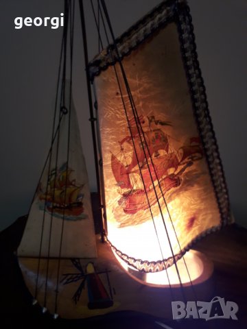 Декоративна настолна лампа от сабо, снимка 11 - Настолни лампи - 34647895