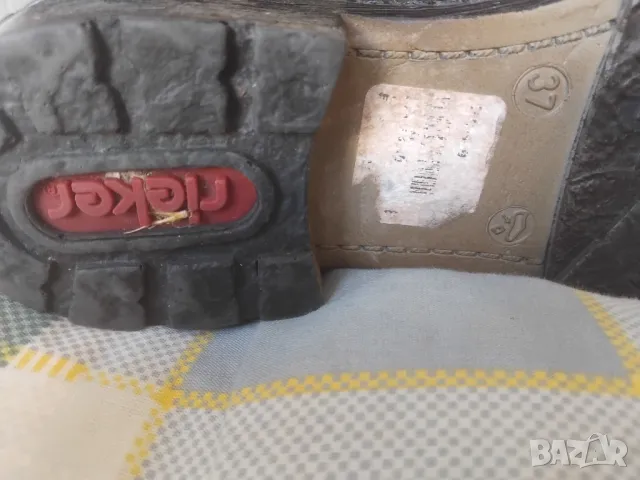 RIEKER 100% оригинални ботуши с подплата от естествена вълна, снимка 8 - Дамски ботуши - 48556617