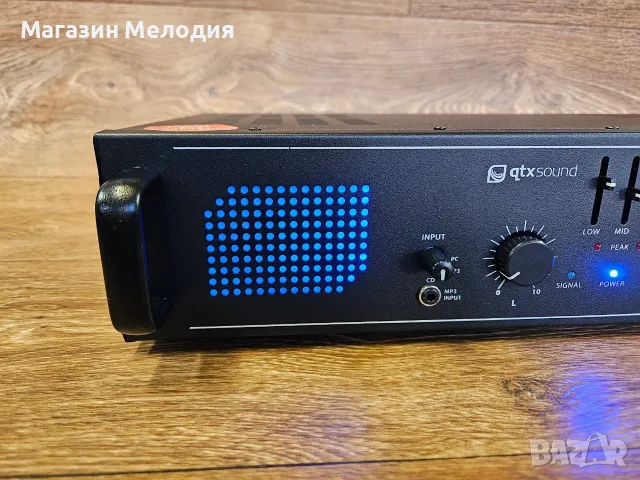 Крайно стъпало QTX Sound SPL 700EQ (2x350W) с вграден 3 канален еквалайзер – Отлично състояние!, снимка 4 - Ресийвъри, усилватели, смесителни пултове - 56160077