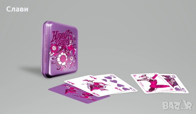 Карти за игра Joker, Batman, Superman, HarleyQuinn  Vintage метална кутия, снимка 2 - Фен артикули - 35275224