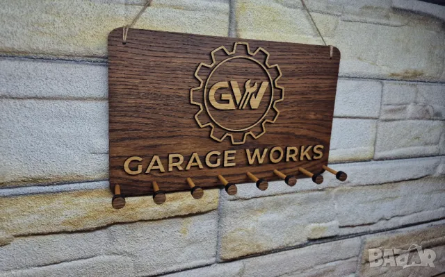 🌟Стойка за ключове автосервиз с ваш текст име на майстора или на сервиза персонализирана, снимка 2 - Други стоки за дома - 48764388