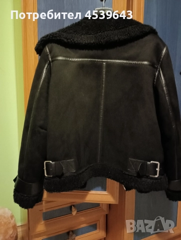 Зимно дамско яке кожух на ZARA размер S, снимка 2 - Якета - 52859251