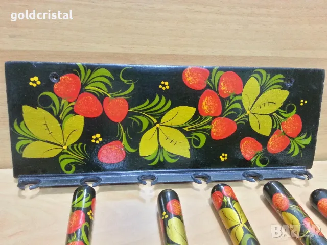 руски прибори за готвене сервиране хохлома , снимка 2 - Антикварни и старинни предмети - 49691365