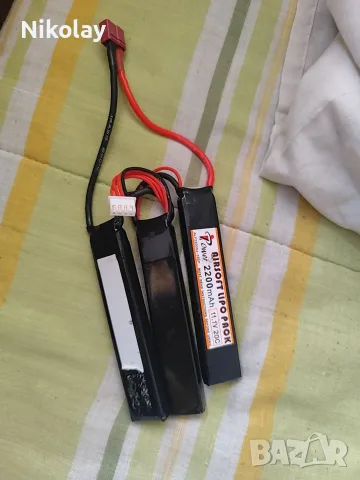 Airsoft батерия Li Po 2200mAh, 11.1V, T connector (еърсофт)