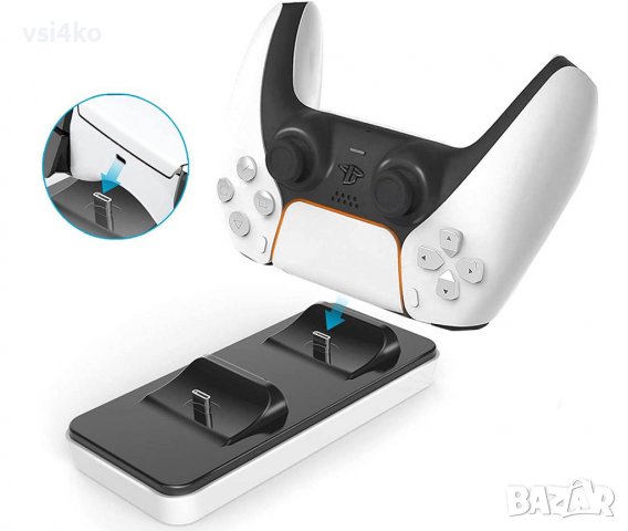 Стойка и зарядно за PS5 джойстици, снимка 7 - Аксесоари - 39533542