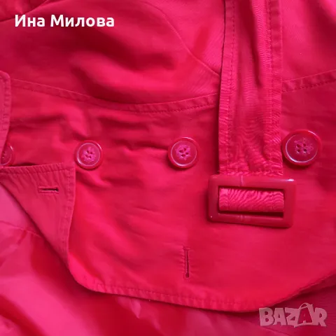 Дамски червен шлифер, снимка 3 - Шлифери - 50047925