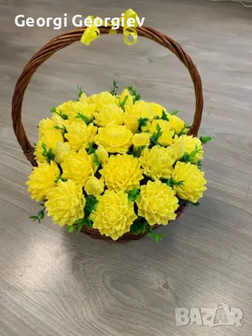 Цветя изработени с глицеринов ароматен сапун , снимка 4 - Декорация за дома - 37090645