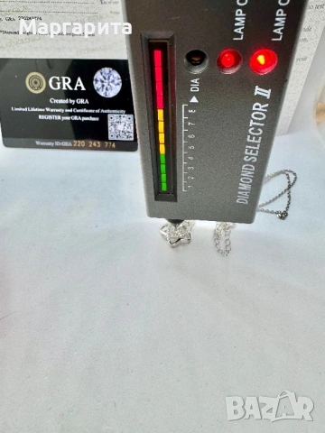 Сребърно колие с мойсанит (диамант) 0.5 катата, снимка 11 - Колиета, медальони, синджири - 53060669