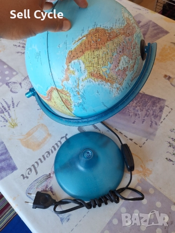 ✅ЛАМПА ГЛОБУС - КАРТА НА СВЕТА❗, снимка 4 - Настолни лампи - 51603162