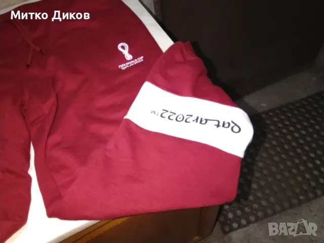 Долнище ново официален продукт от световното по футбол в Катар 2022г.65%памук 35%полиестер размер Л, снимка 2 - Футбол - 48543887