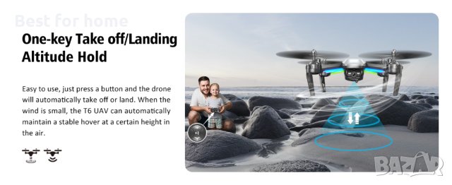 Дрон Wipkviey T6 с камера 1080p HD, WiFi FPV дрон, снимка 13 - Дронове и аксесоари - 44272150