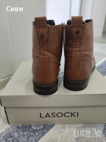 Дамски боти естествена кожа Lasocki, снимка 2 - Дамски боти - 52604040