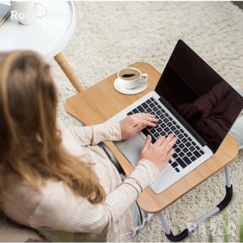 ТОП Удобна Сгъваема Маса Бюро за лаптоп компютър закуска , снимка 3 - Маси - 34110996