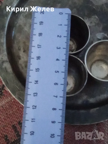 Посребрени чаши комплект 53657, снимка 4 - Антикварни и старинни предмети - 53422462