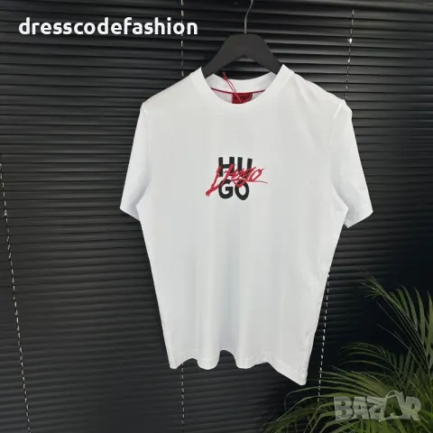 Мъжка тениска в бял цвят Hugo Boss, снимка 7 - Тениски - 48777409